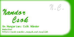 nandor csok business card