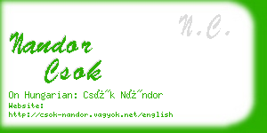 nandor csok business card